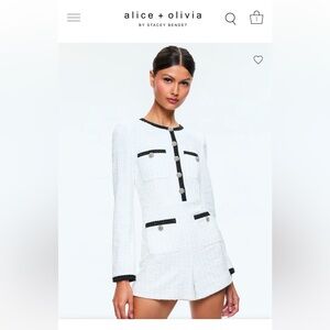 Alice + Olivia Shiloh Tweed Romper
Size 6